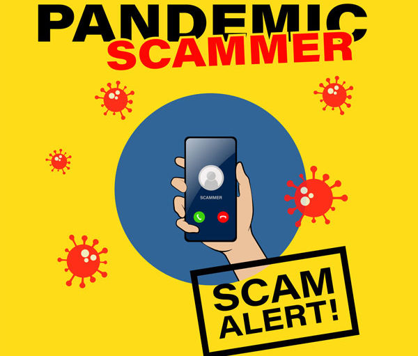 COVID scam poster